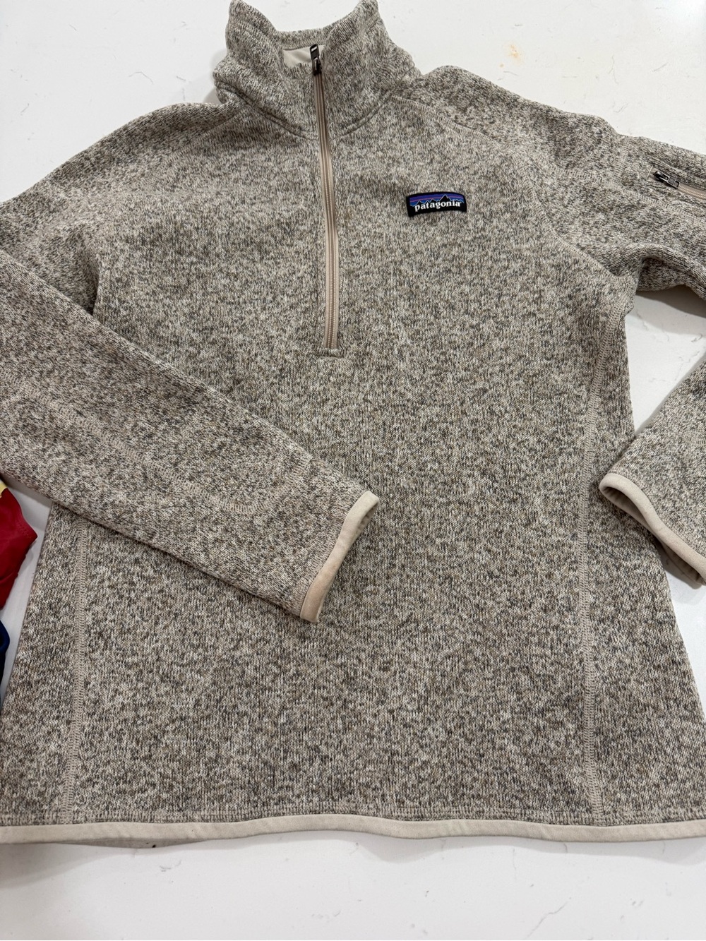 Patagonia Men's Half-Zip Sweater - Heathered Beige